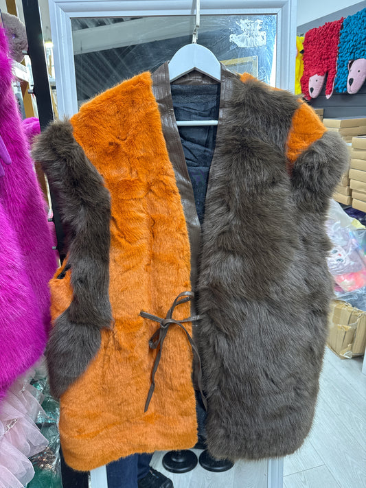 Vc816 Faux Fur Vest Coat