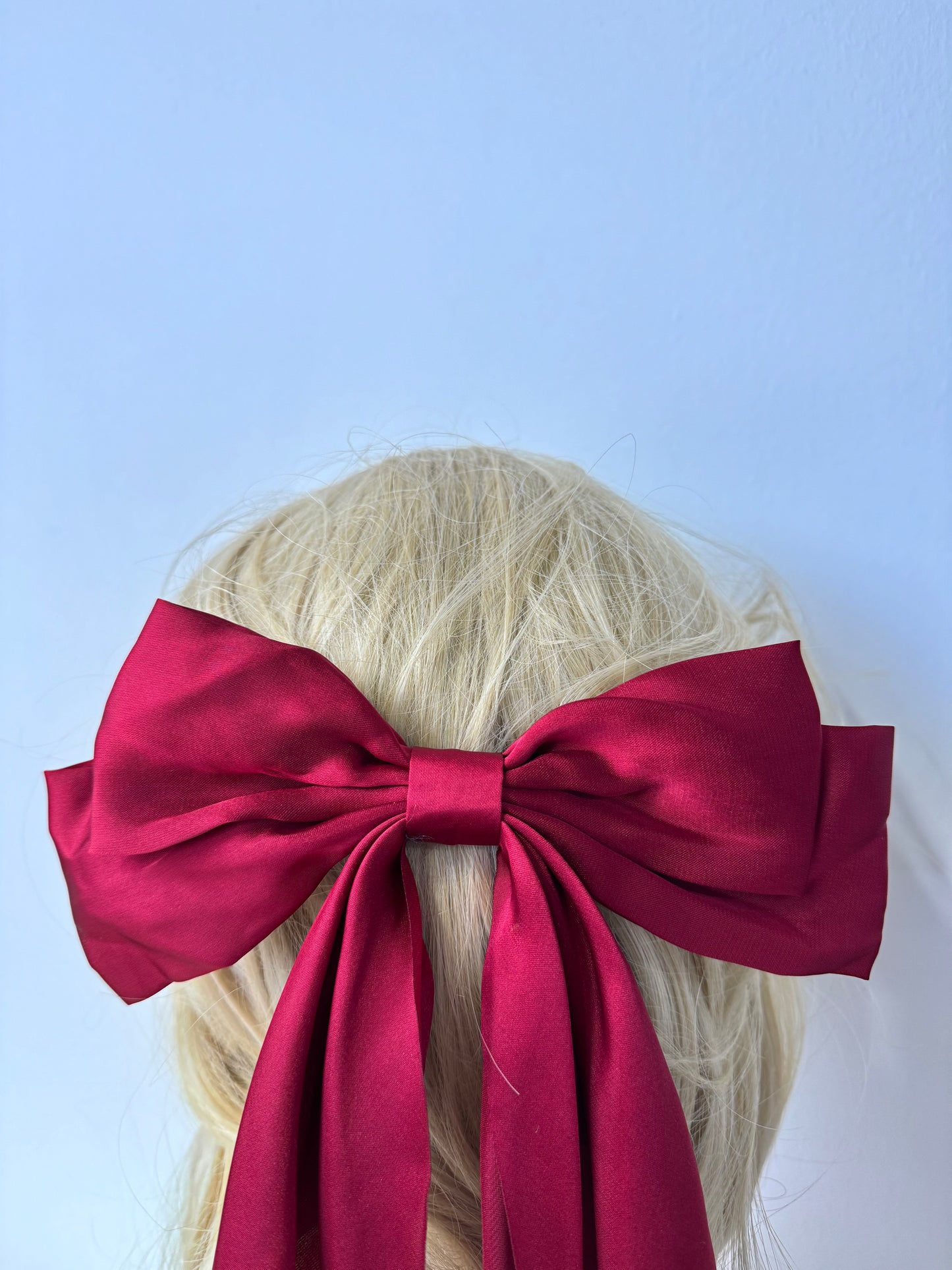 Hair Bow Burgundy