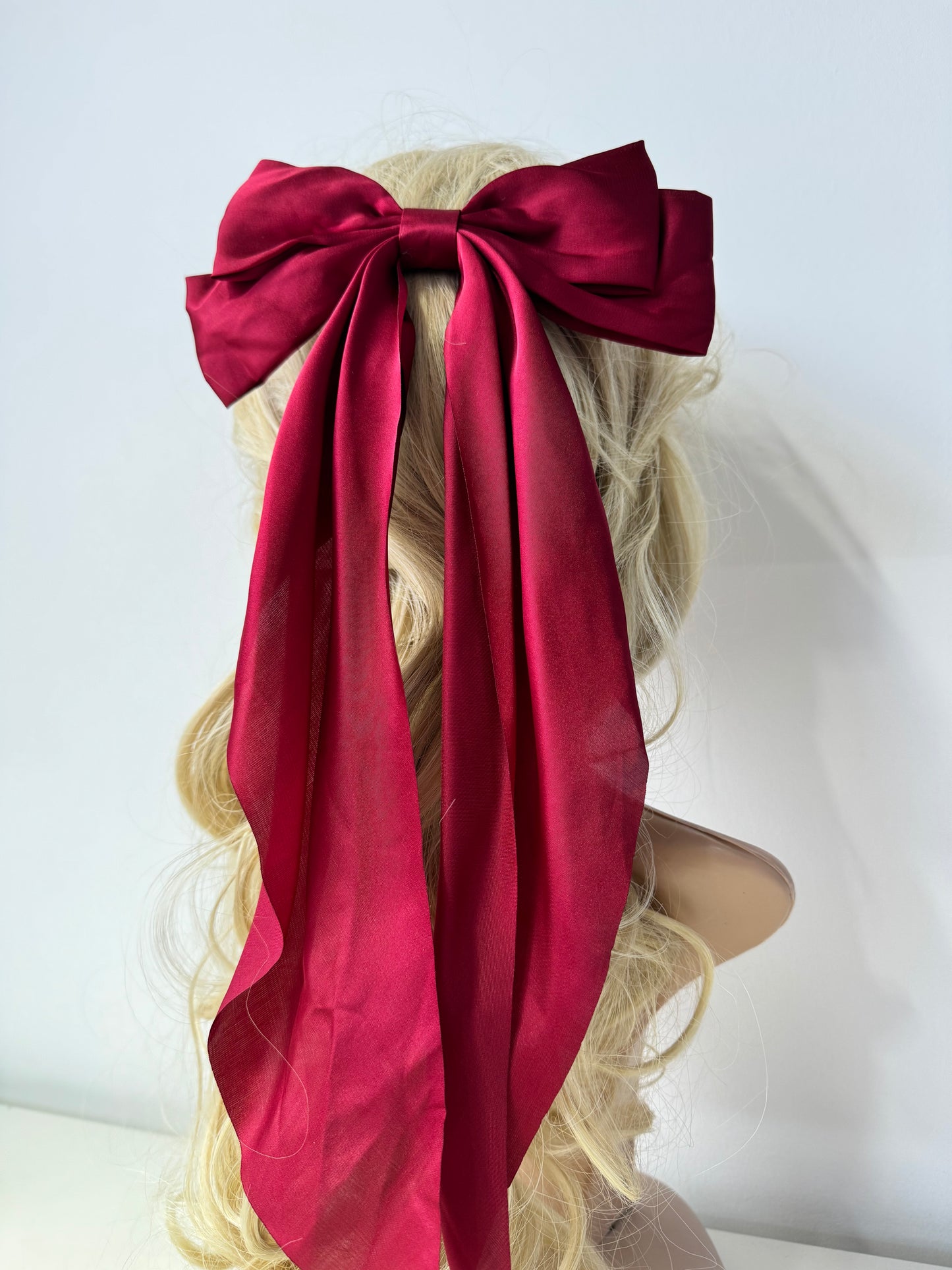 Hair Bow Burgundy