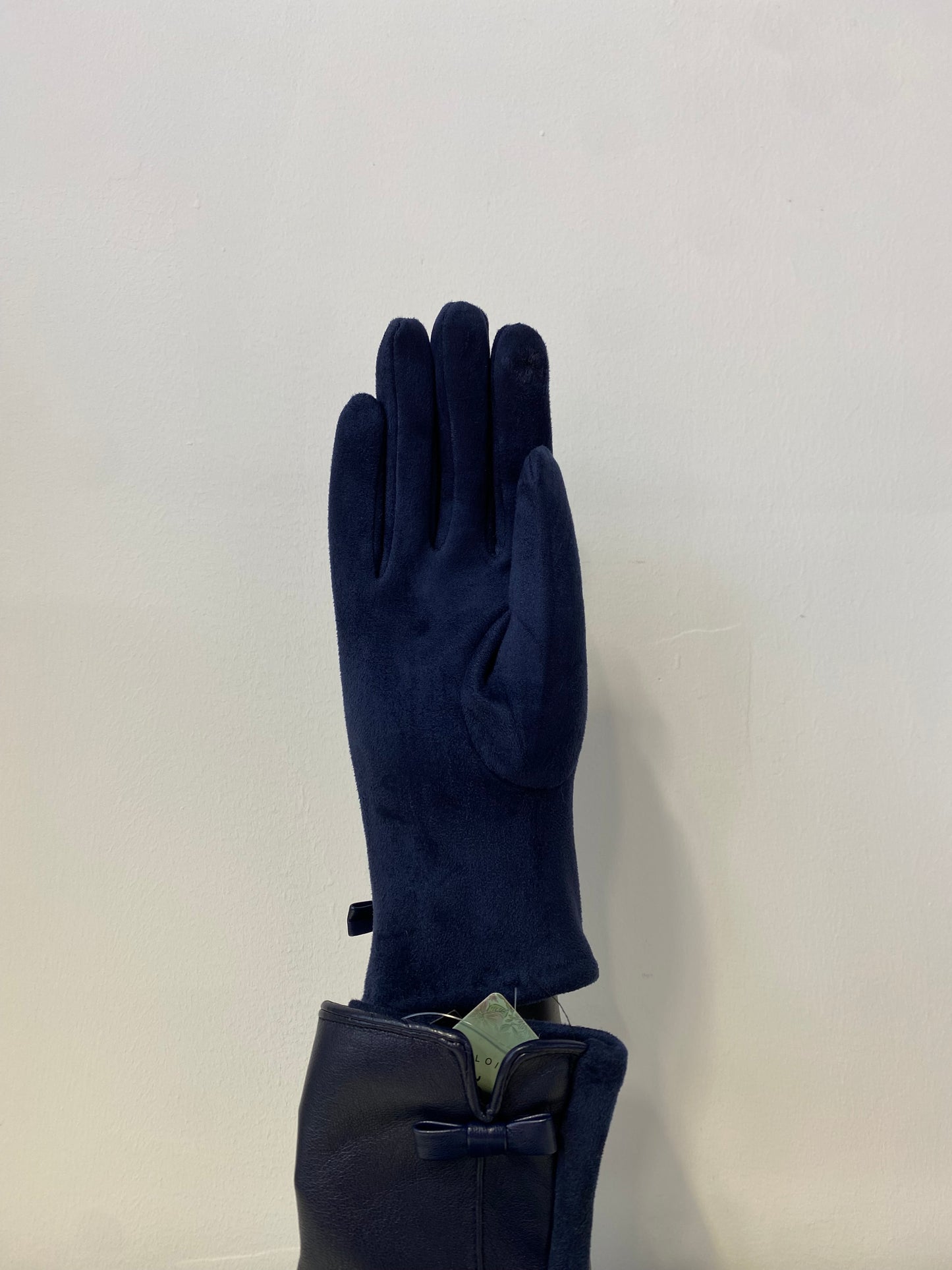 GW0014 Woman Soft Leather Touchscreen Gloves Navy