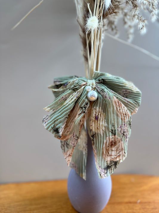 Flower Mint Hairbow