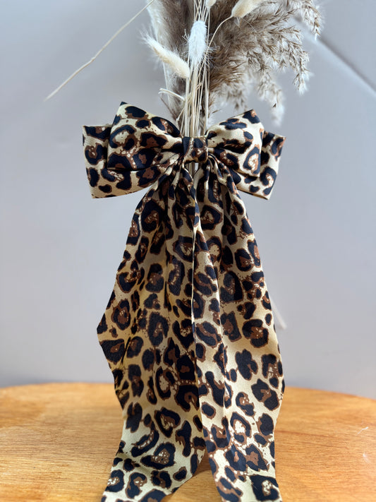 Brown Leopard Hairbow