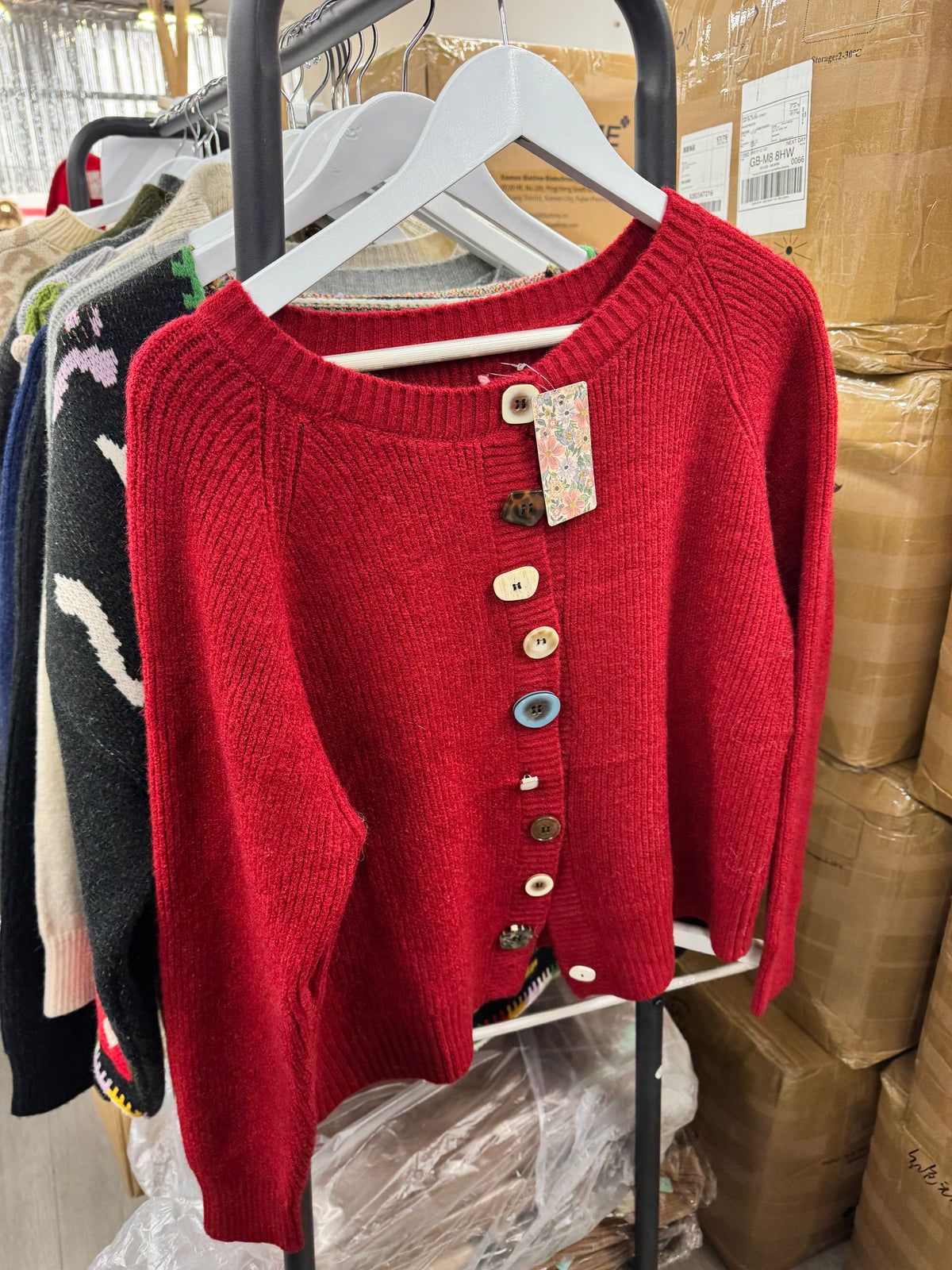 CG1052 Wonky Buttons Cardigan