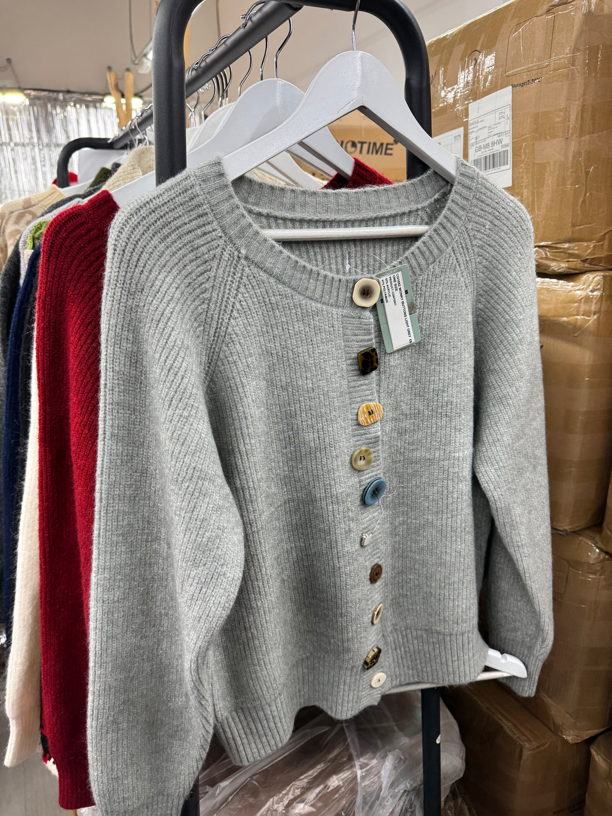 CG1052 Wonky Buttons Cardigan