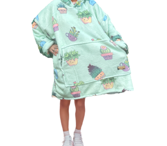 Plants Adult Hoodie Blanket One-size