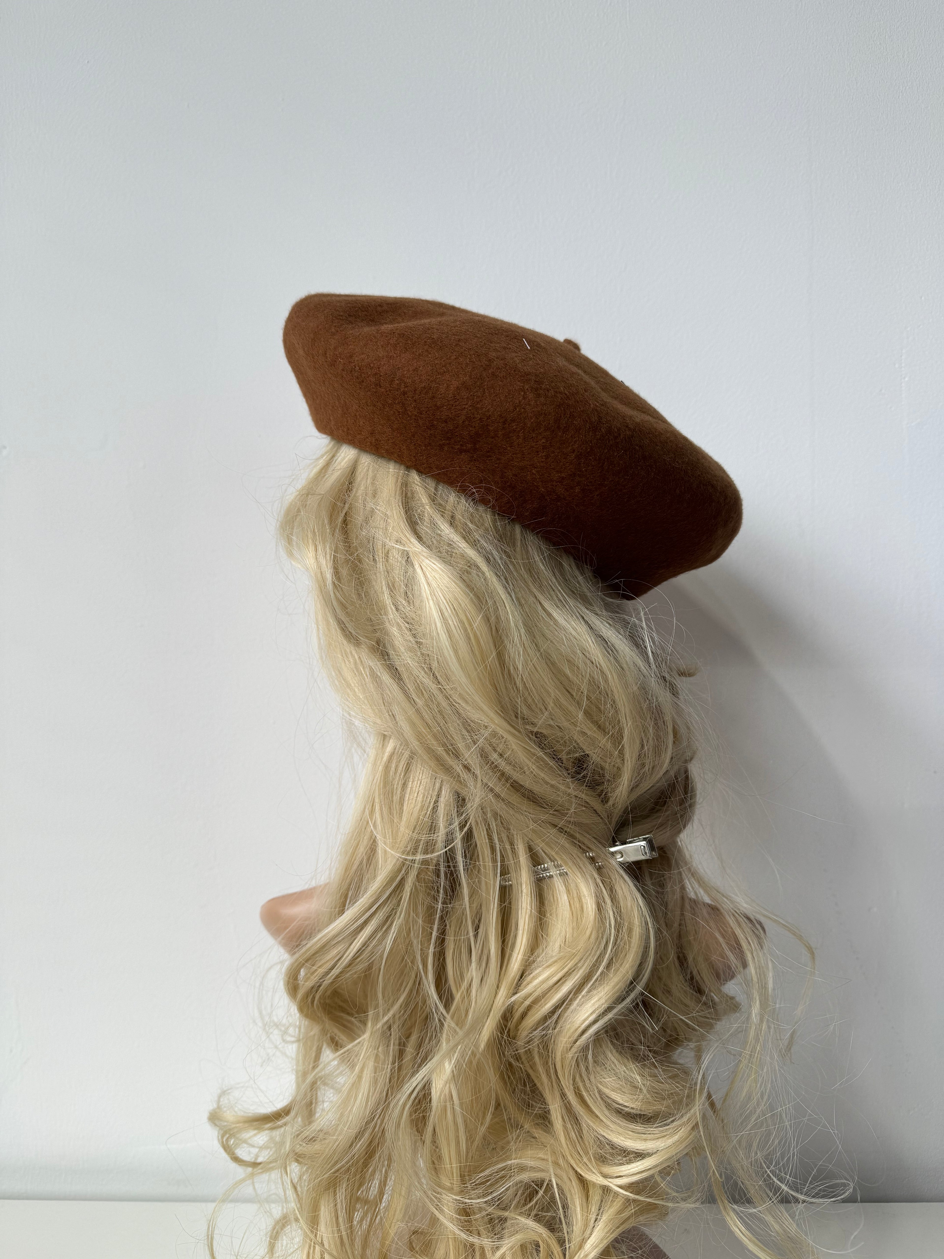 Beret 100% Wool Khaki