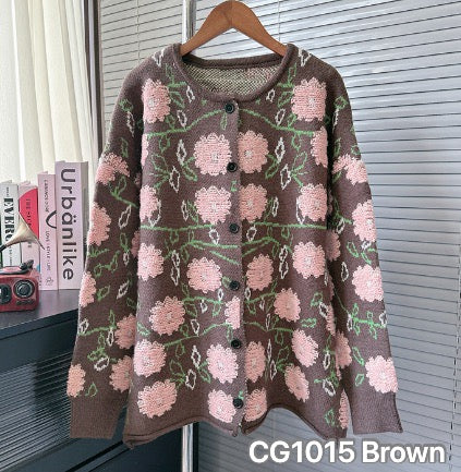 Cg1015 Brown Pink Flower
