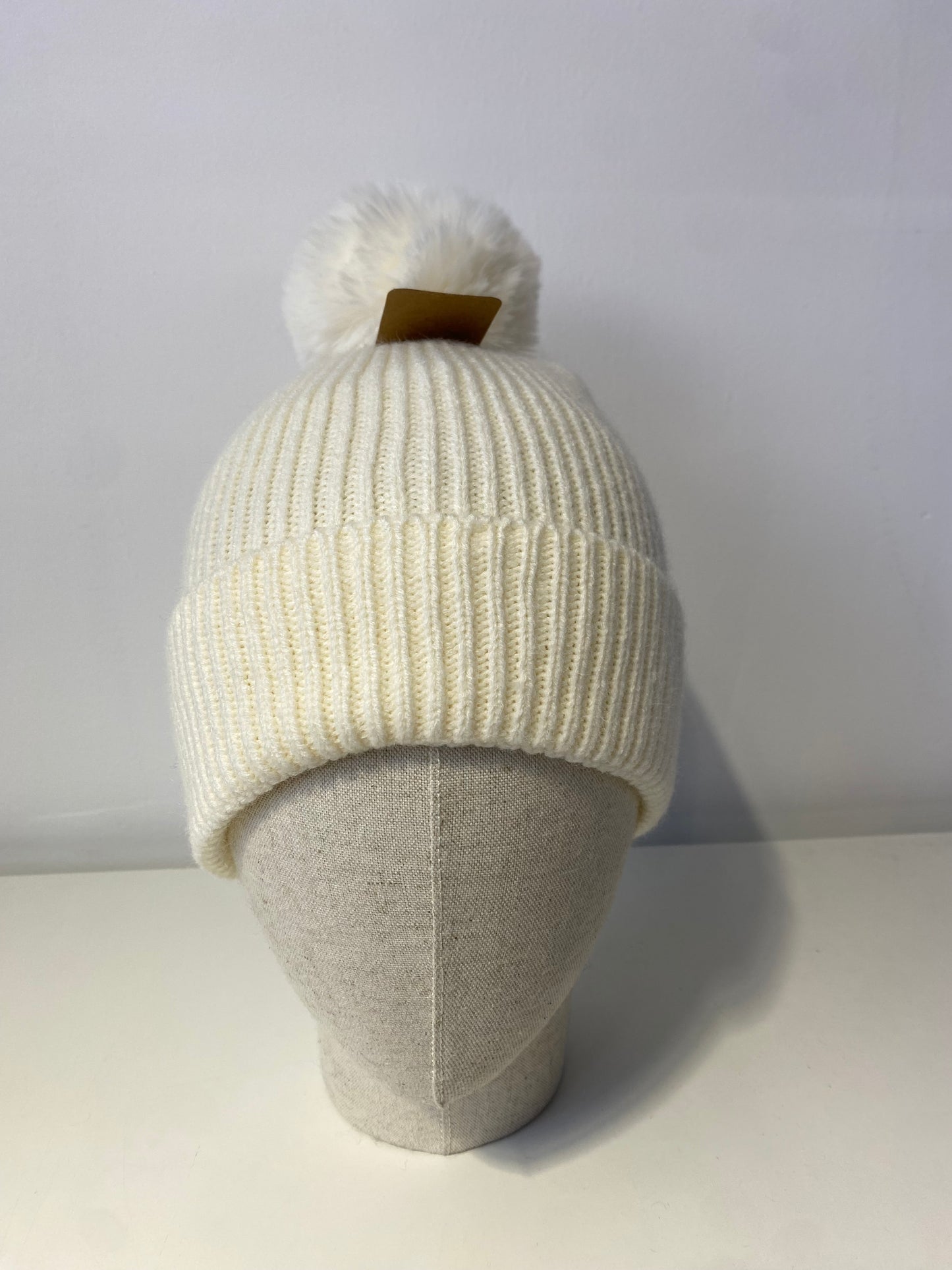 Plain Soft Beanie White