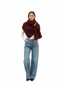 S406 Triangle Scarf with Buckle Detail