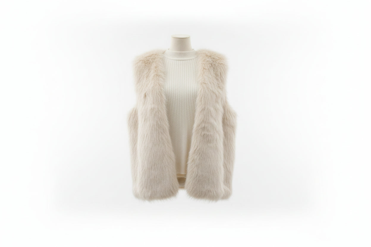 VC811 Faux Fur Vest Coat