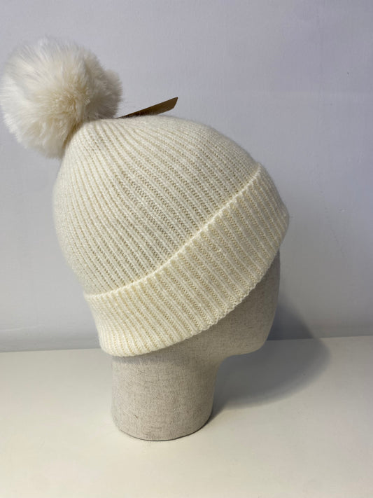 Plain Soft Beanie White