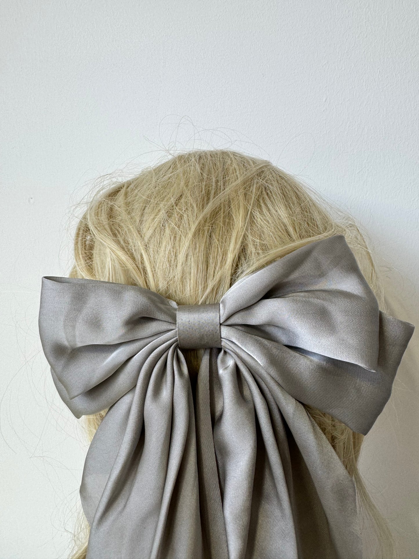 Hair Bow Silver