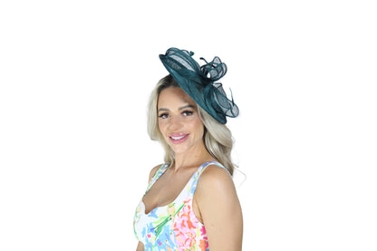 F0003 Forest Green Hat Fascinator