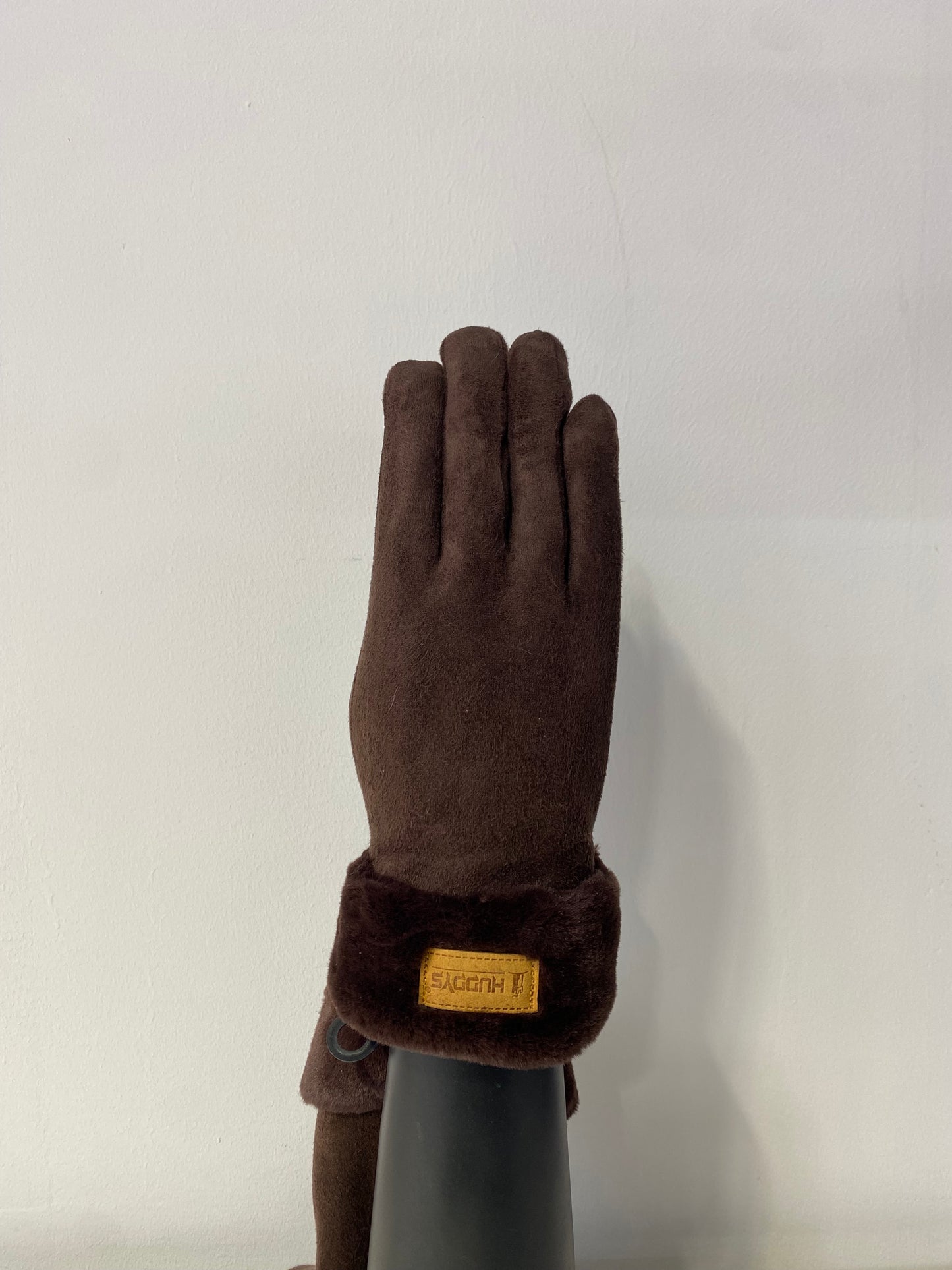 GW003 Woman Suede-like Material Gloves Chocolate