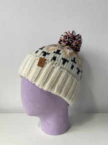 H00623 Kid Colourful Knit Pom Beanie