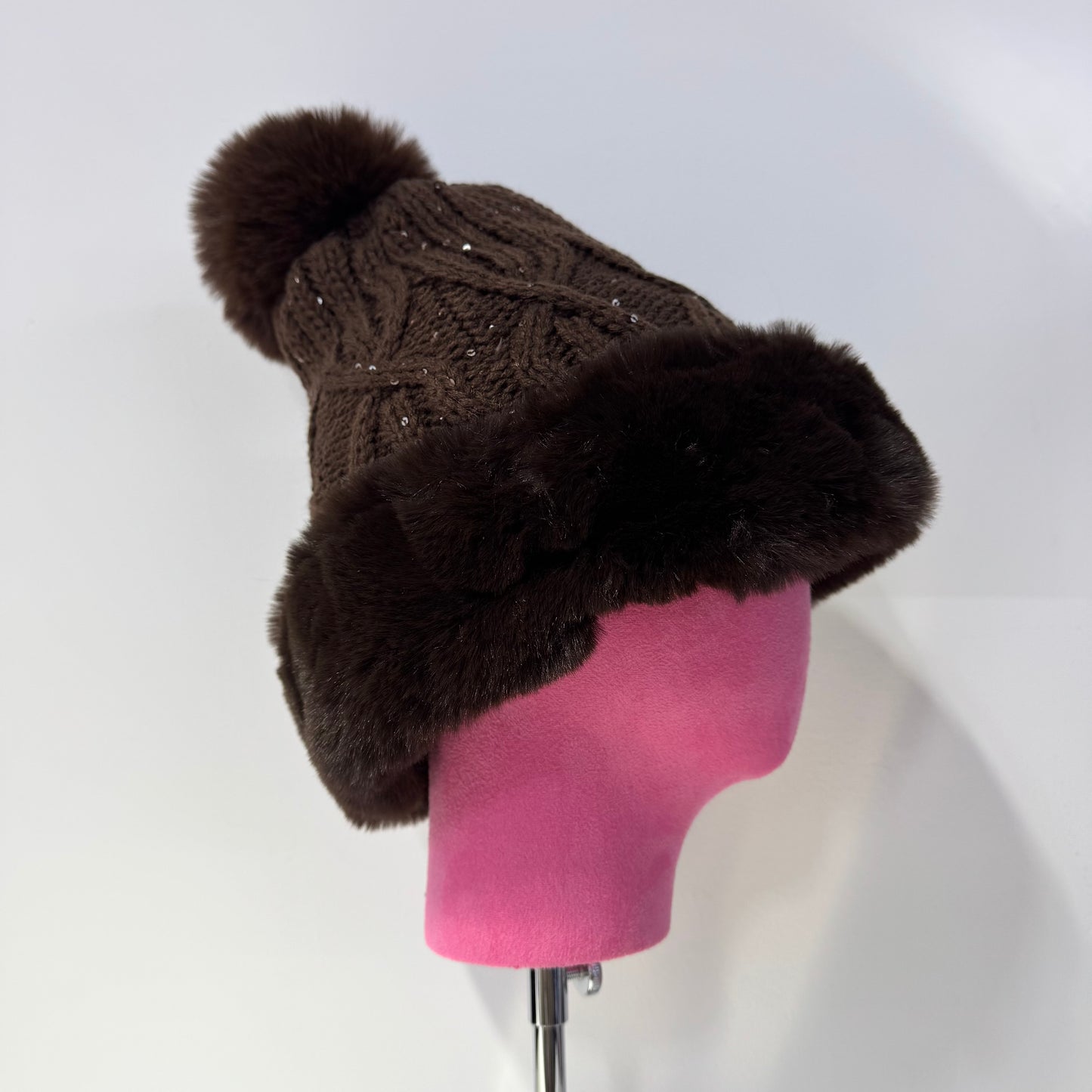 H411 Camel Pom Beanie