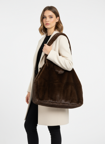 H707 Faux Fur Tote Bag