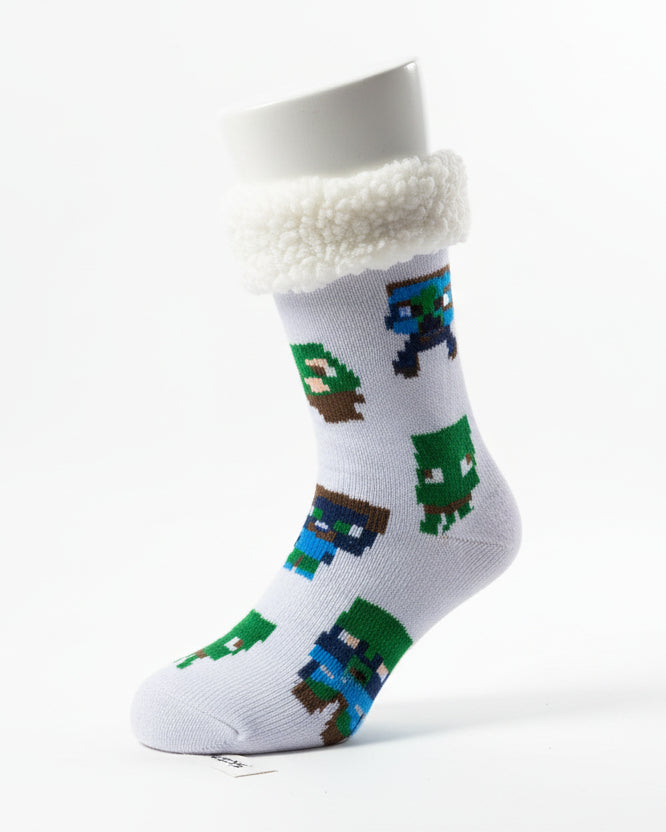 Minecraft Adult Slipper Socks