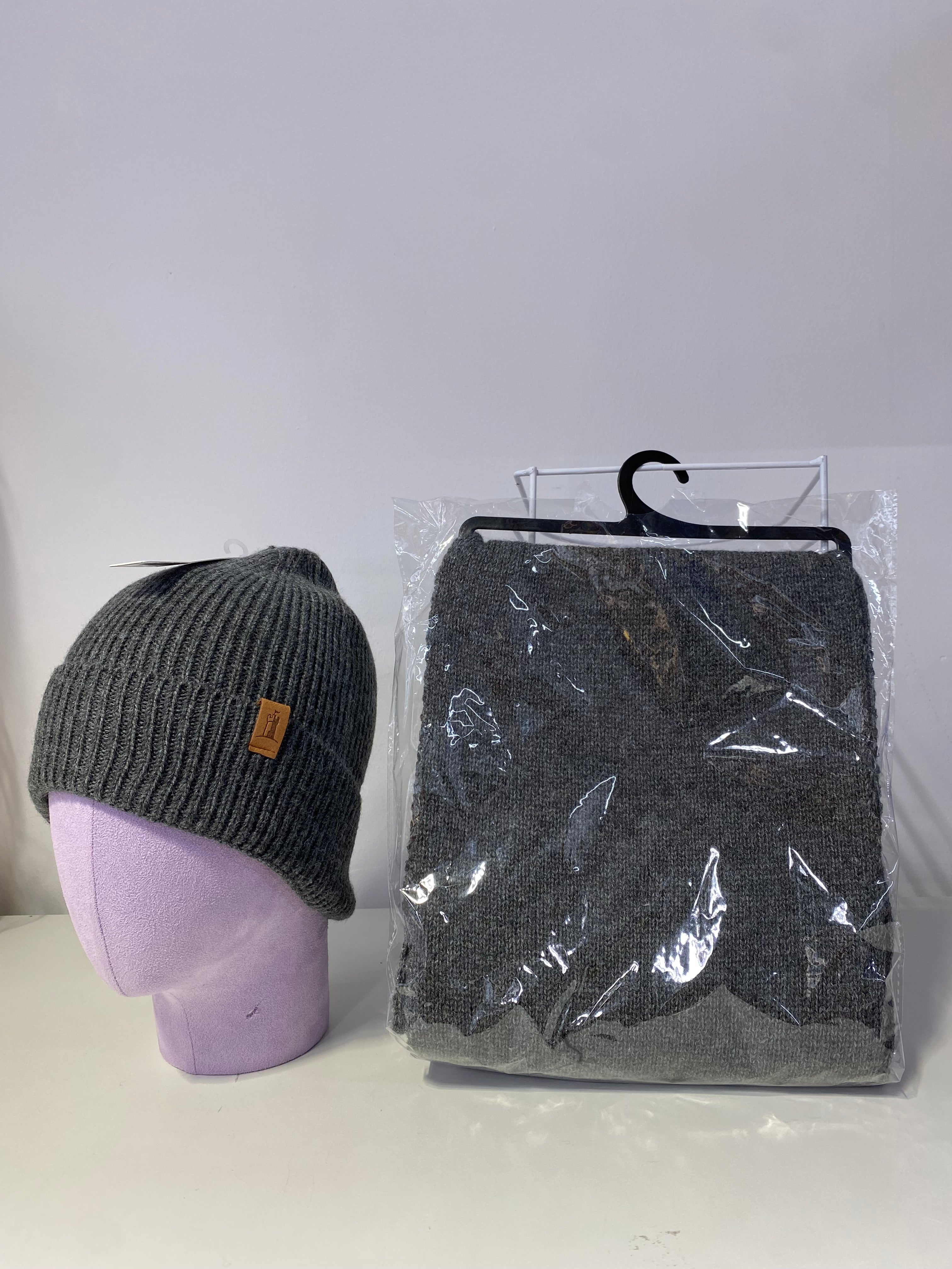 SET011 Plain Scarf & Hat Set