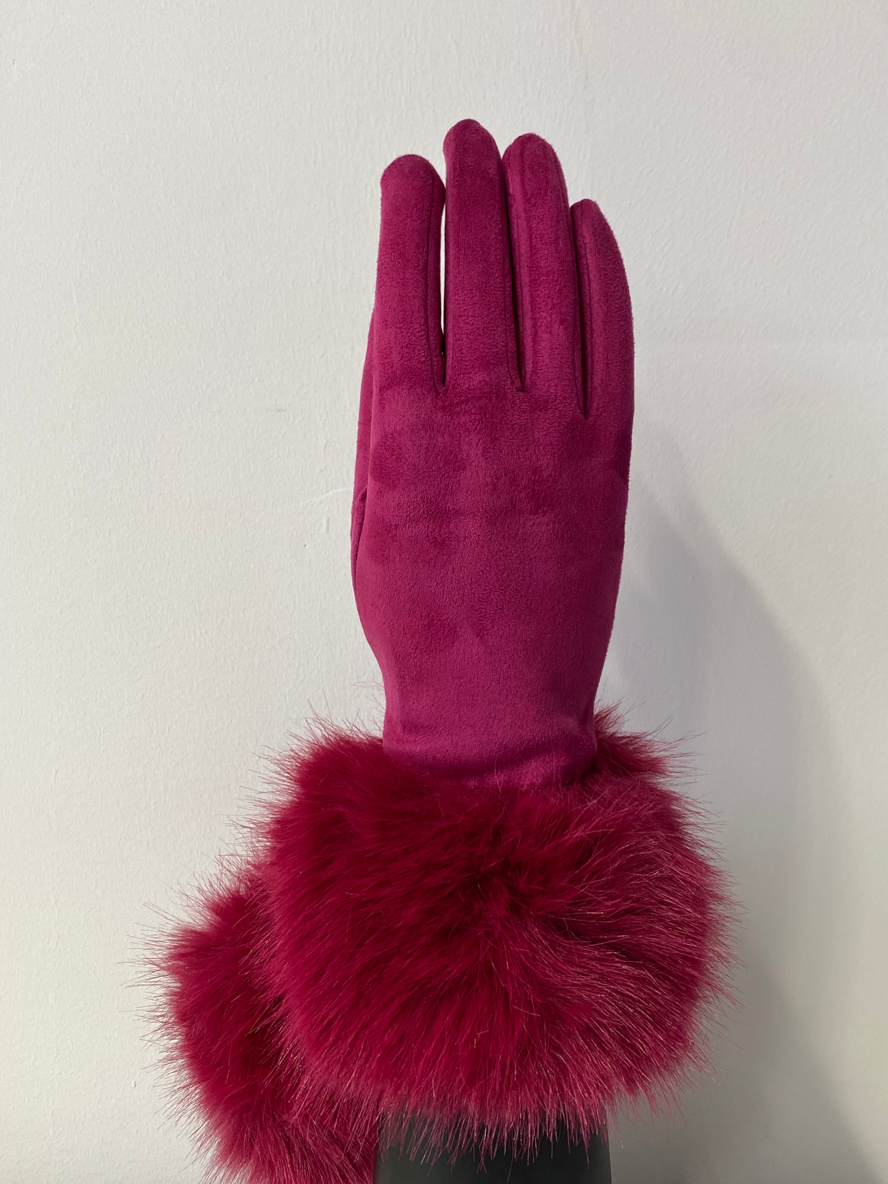 GW006 Woman Faux Fur Gloves
