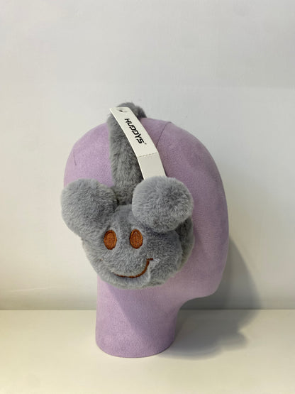 KE019 Kid Smiling Earmuff Grey