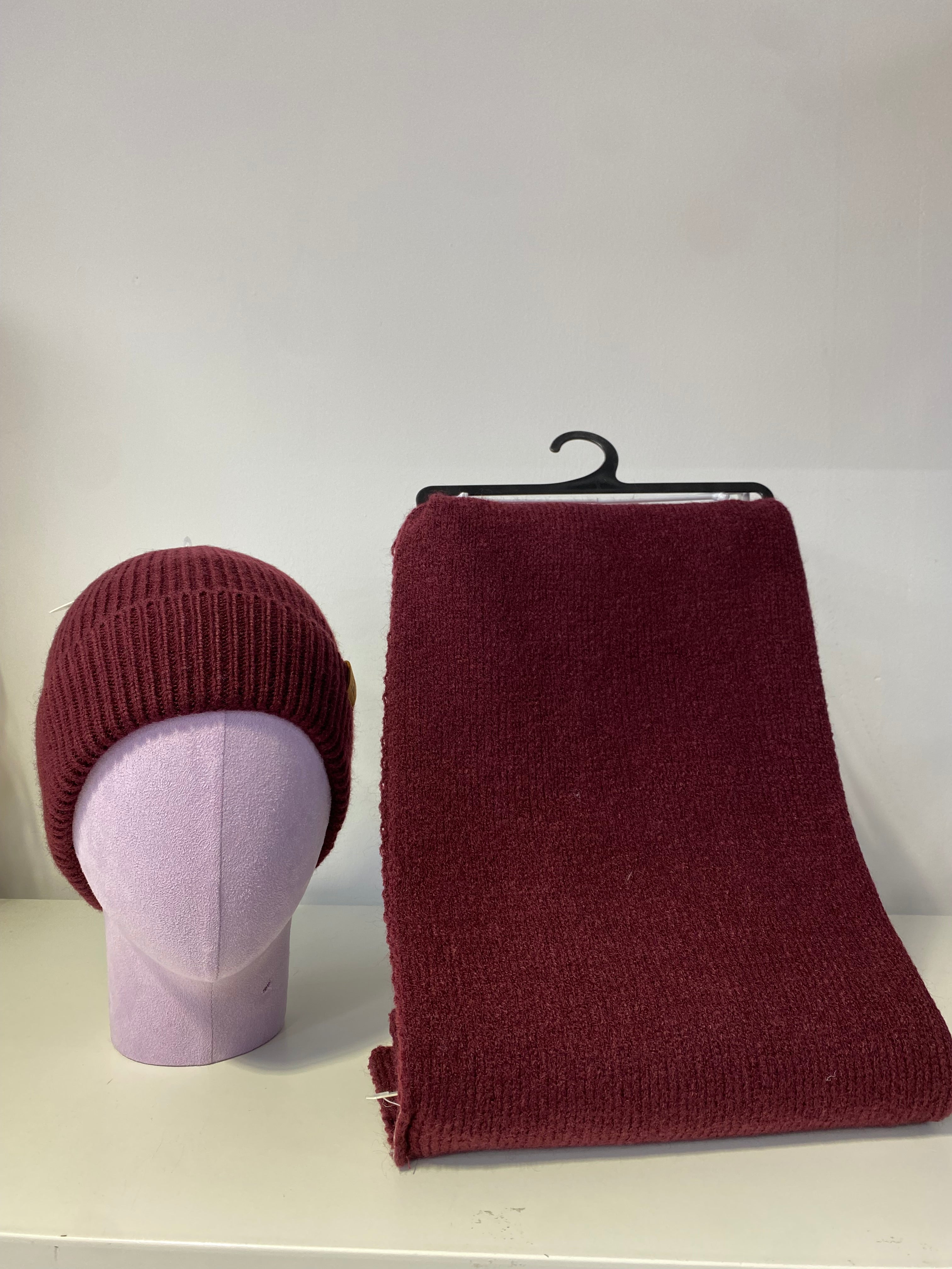 SET011 Plain Scarf & Hat Set