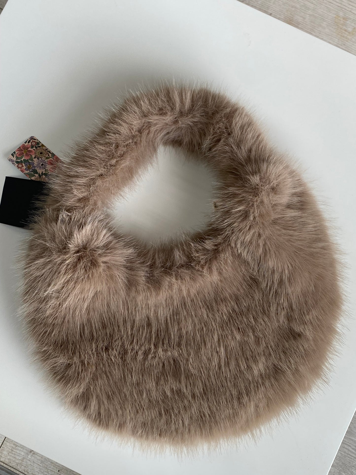 B703 Pieces Faux Fur Shoulder Bag Camel