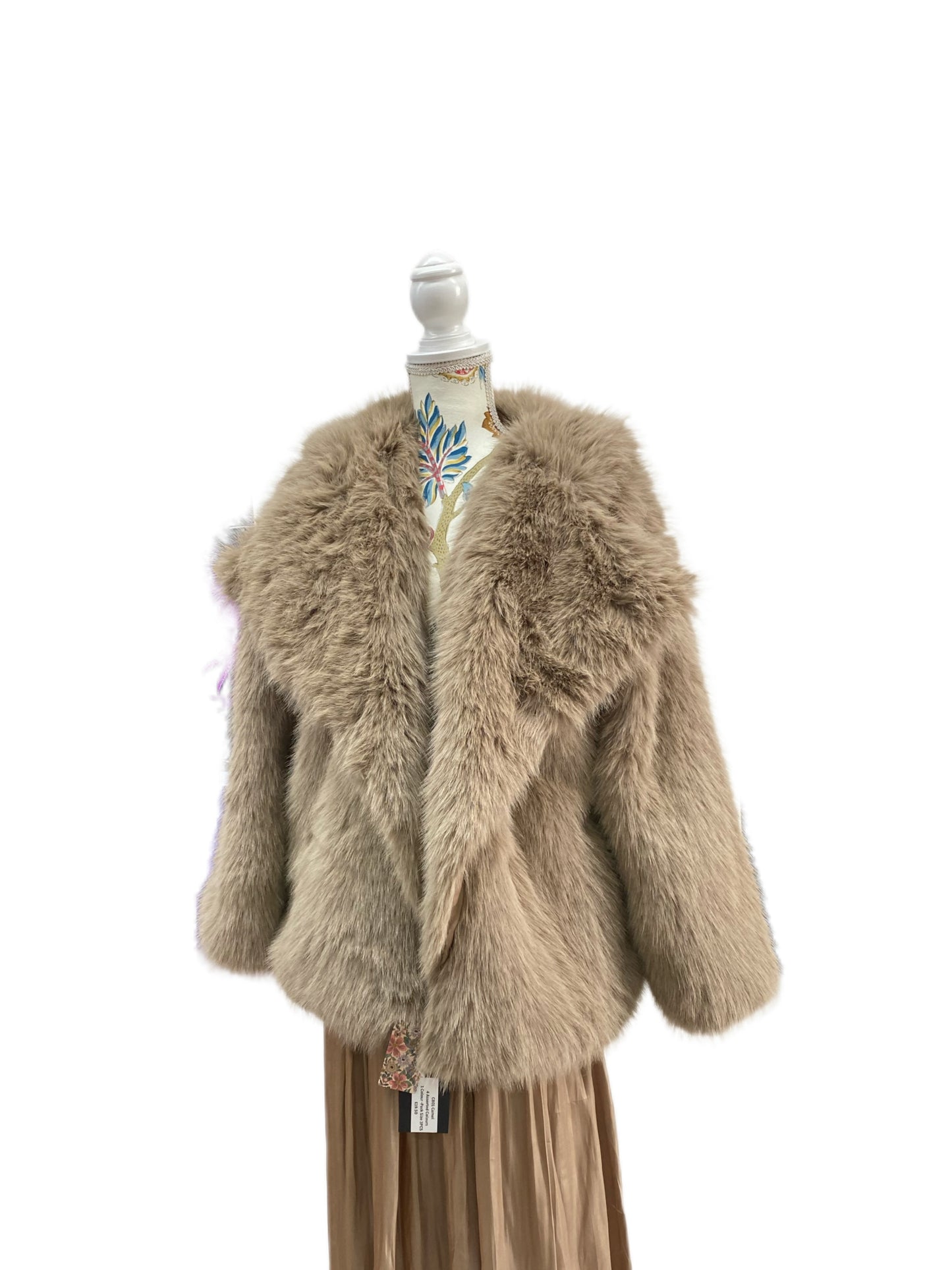 C801 One Size Fluffy Coat Camel