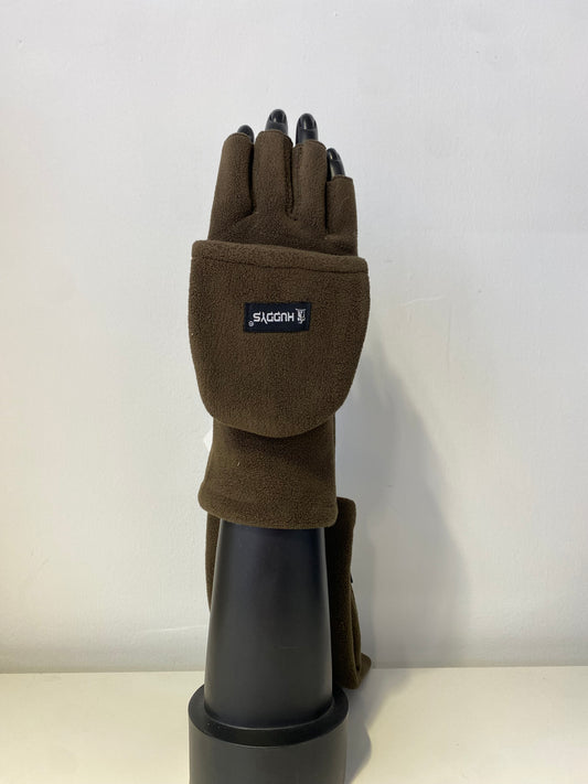 GM001 Men's Convertible Fingerless Gloves Chocolate