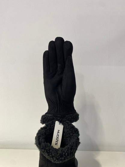 GM011 Man Suede-like Material Gloves  Black