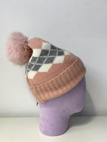 H401 Kid Fleece-Lined Pom Beanie