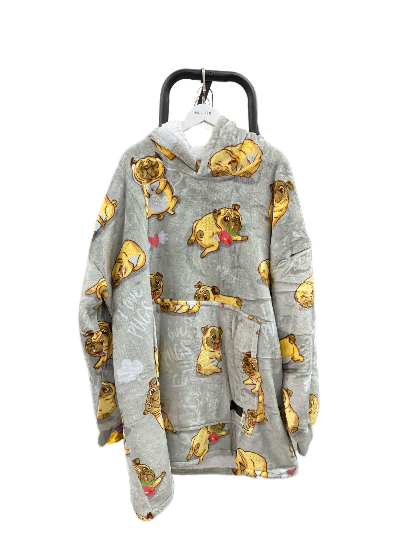 Pugs Adult Hoodie Blanket