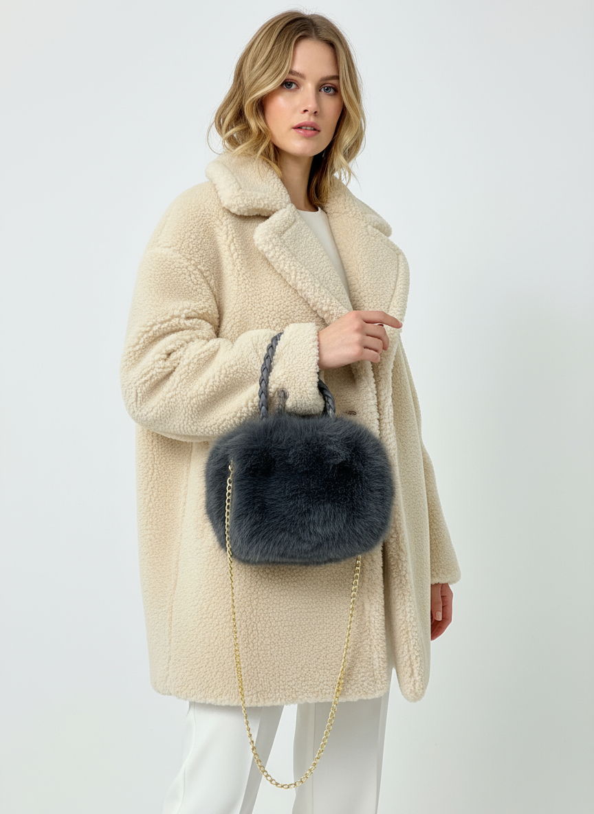 B704 Faux Fur Bag