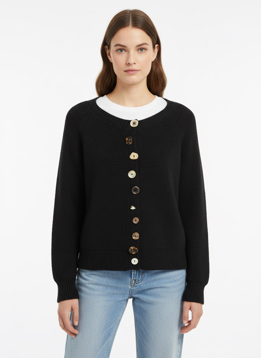 CG1052 Wonky Buttons Cardigan