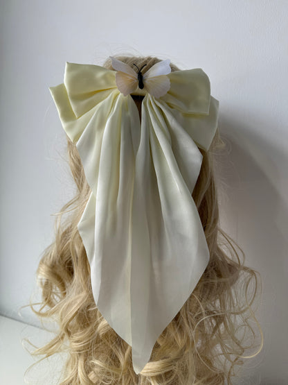 Ivory Hair buttergly Hairbow