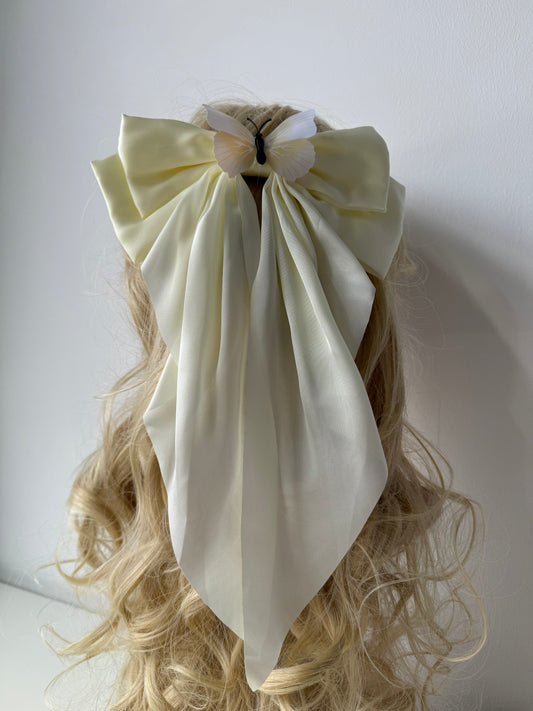 Ivory Hair buttergly Hairbow