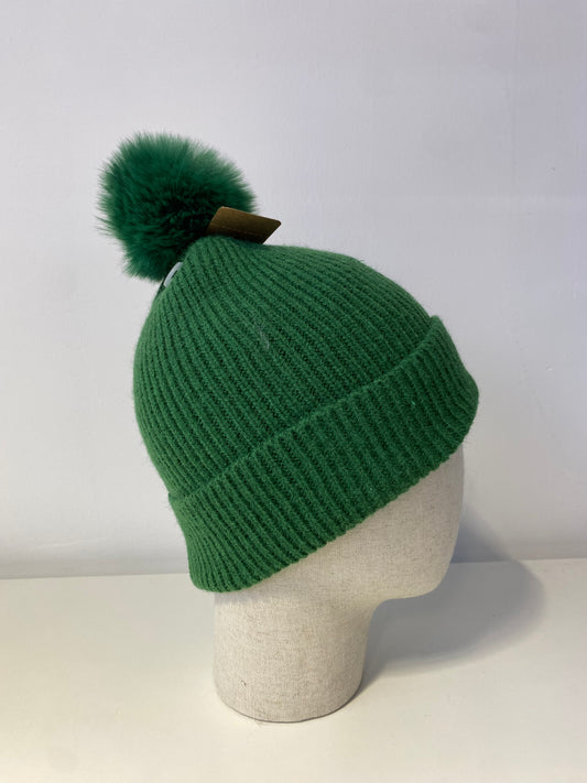 Plain Soft Beanie Green