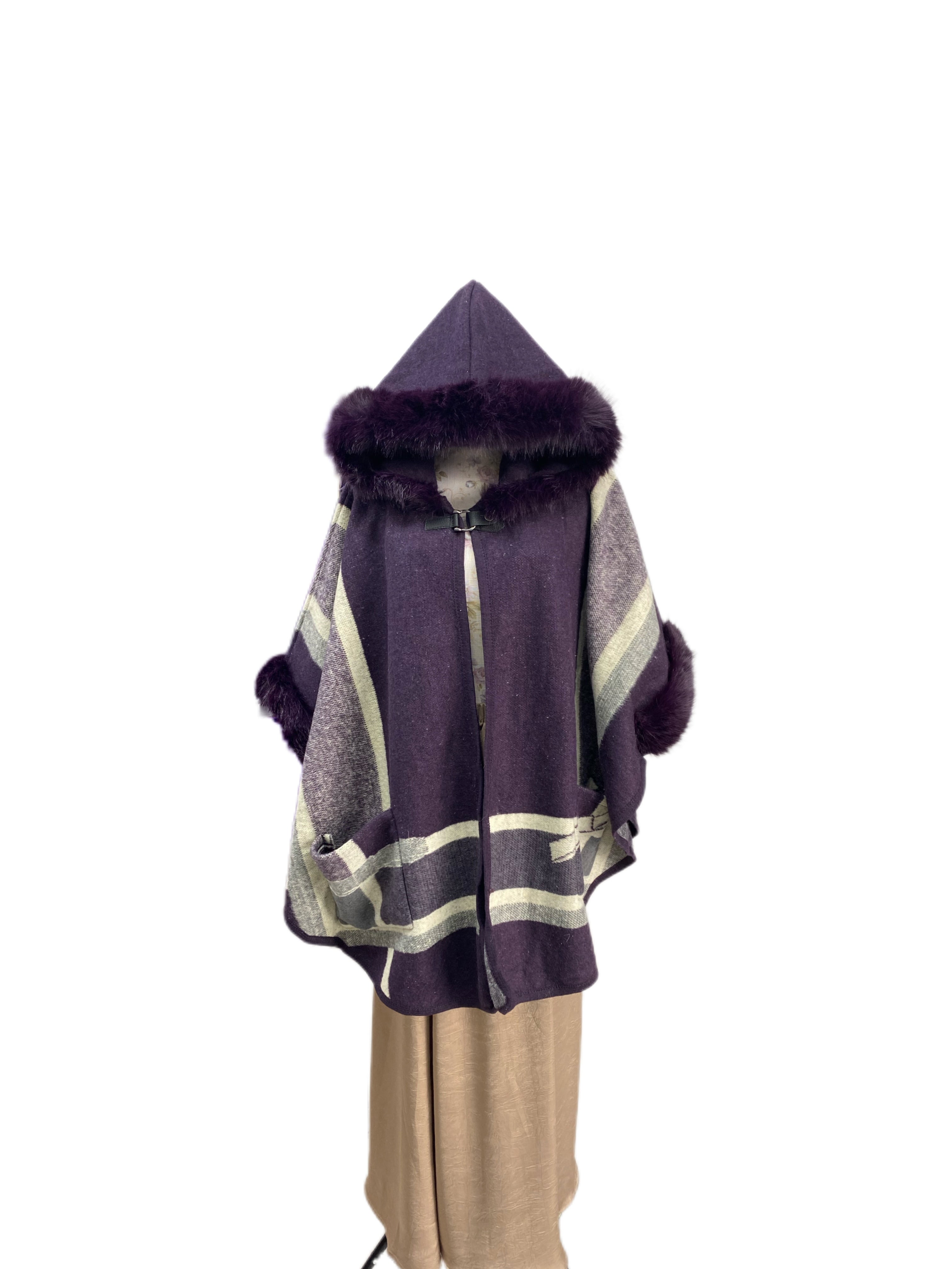 P003 Cozy Hooded Cape