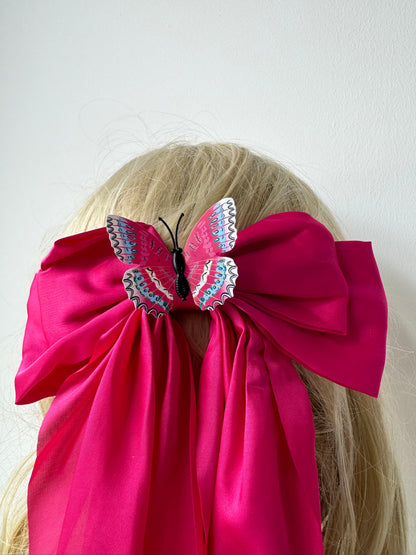 Fuchsia Butterfly Hairbow