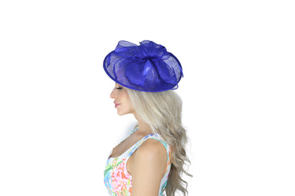 F0003 Royal Blue Hat Fascinator