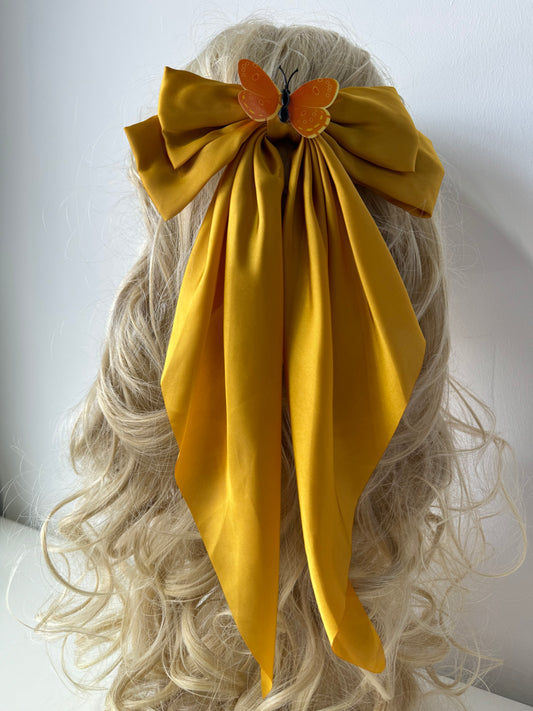 Mustard Butterfly Hairbow