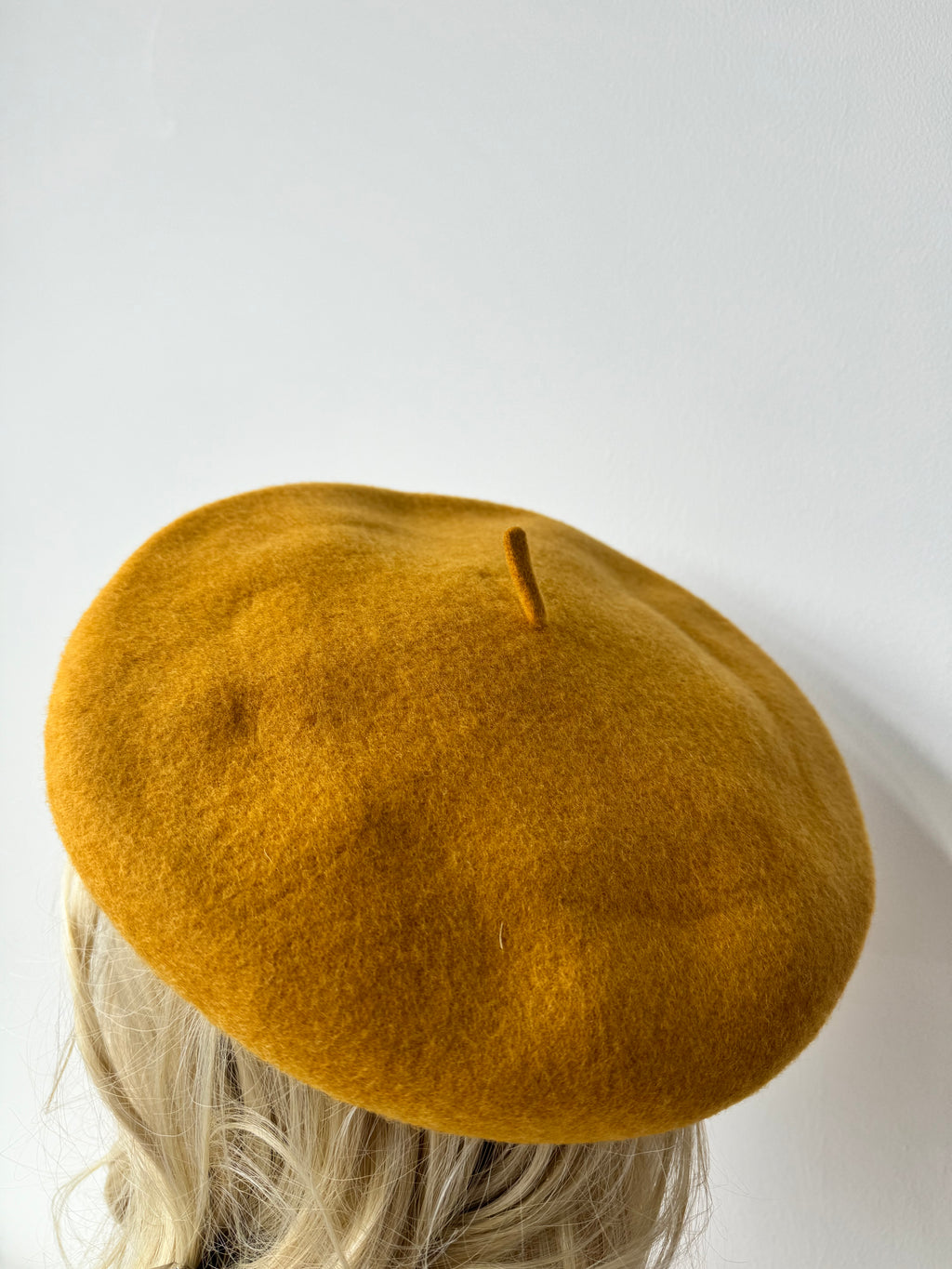 Beret 100% Wool Mustard