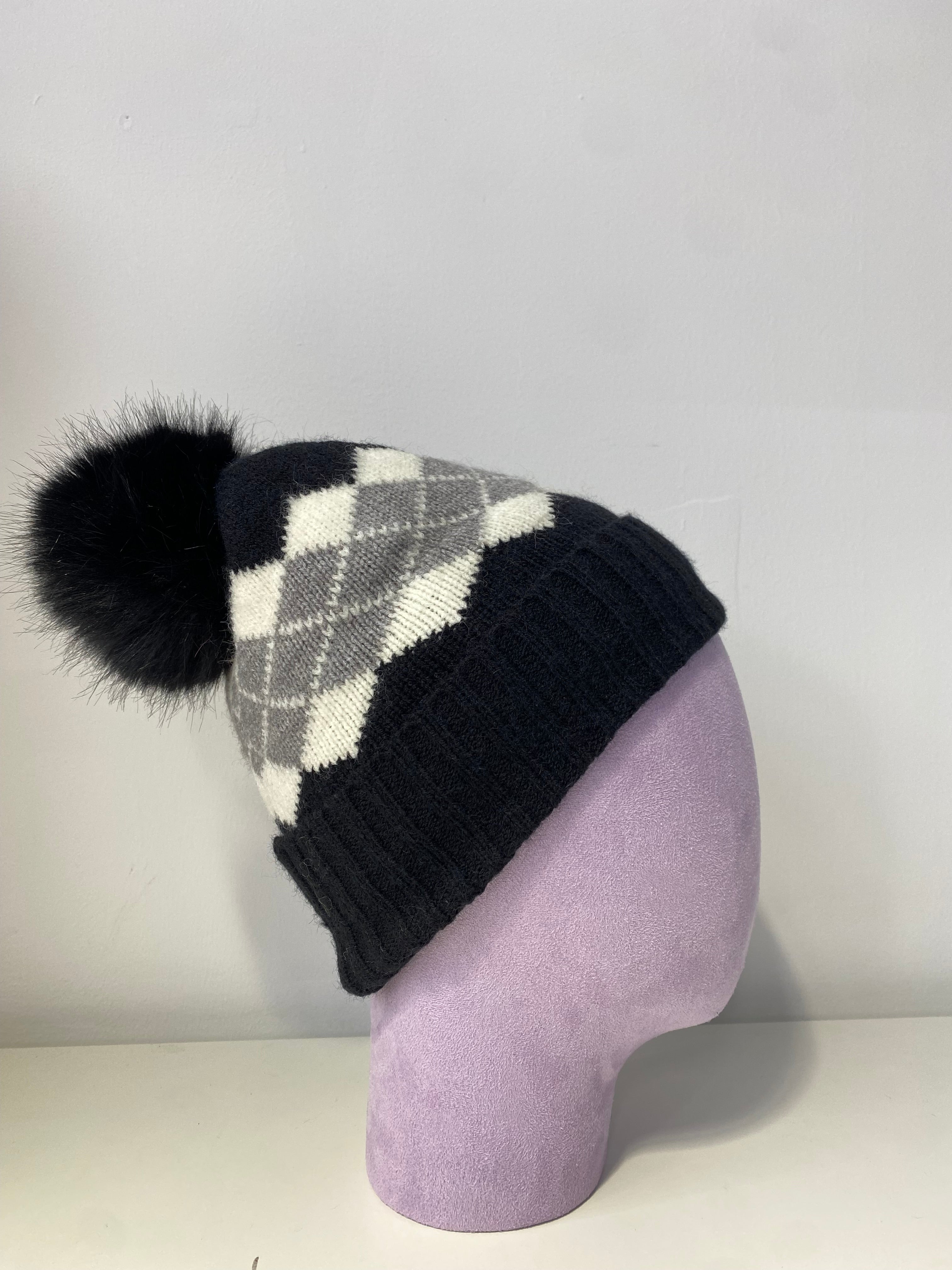H401 Fleece-Lined Pom Beanie