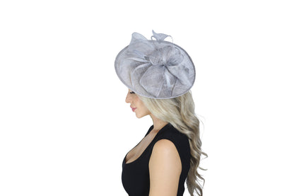 F0003 Silver Grey Hat Fascinator