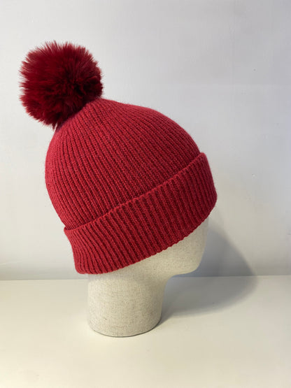 Plain Soft Beanie Red