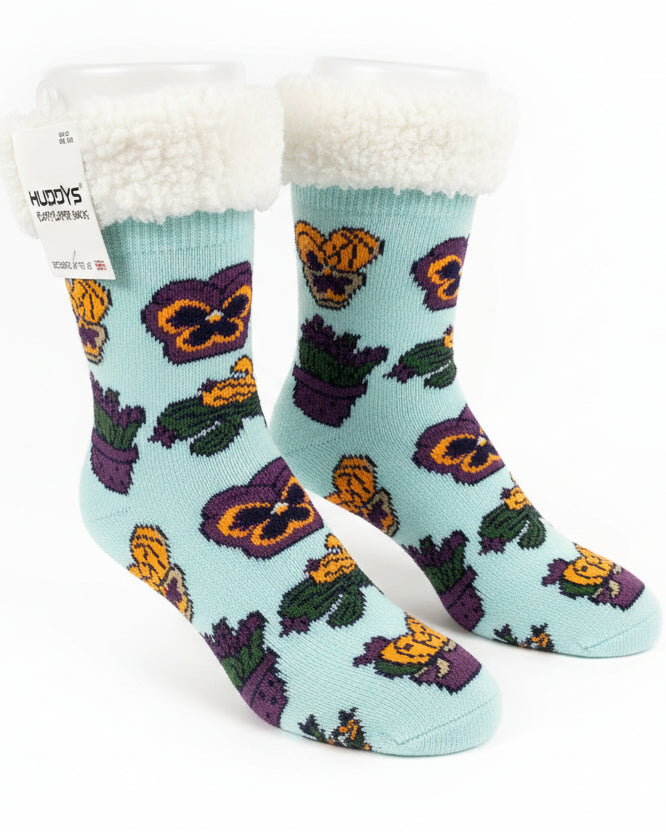 Plants Adult Slipper Socks