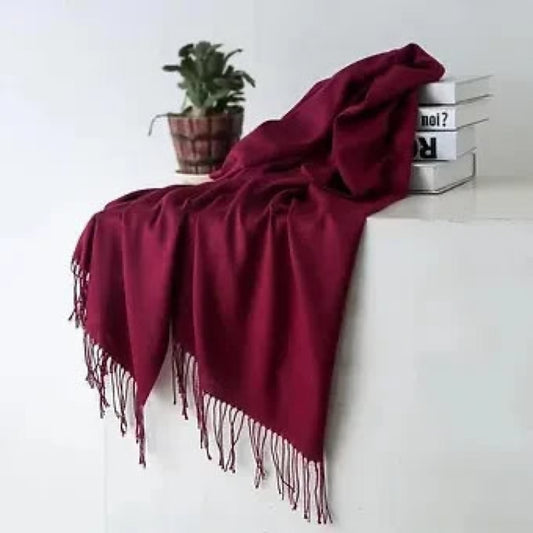 S0145 Cashmere Feeling Scarf 200g Maroon