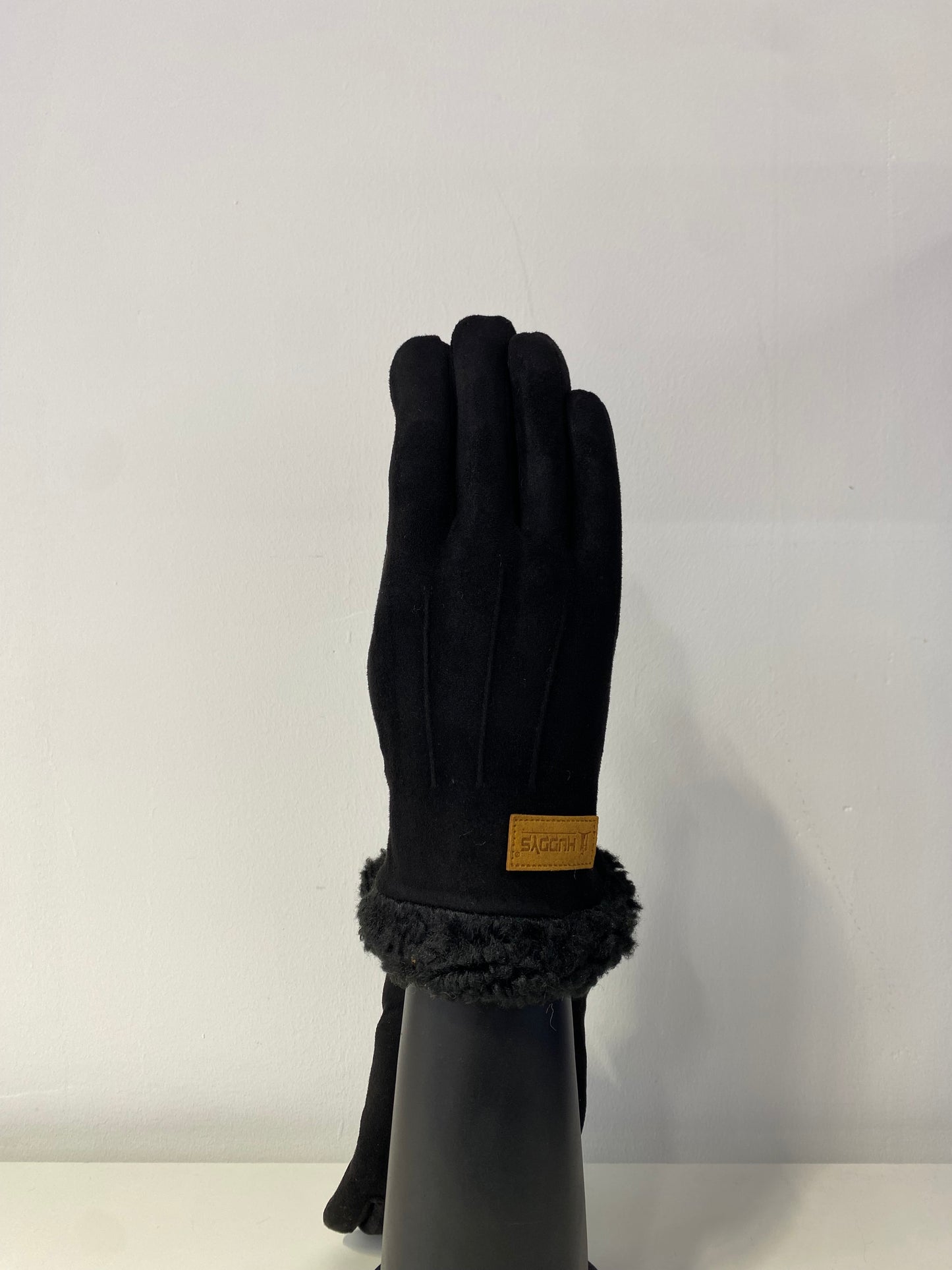 GM011 Man Suede-like Material Gloves  Black