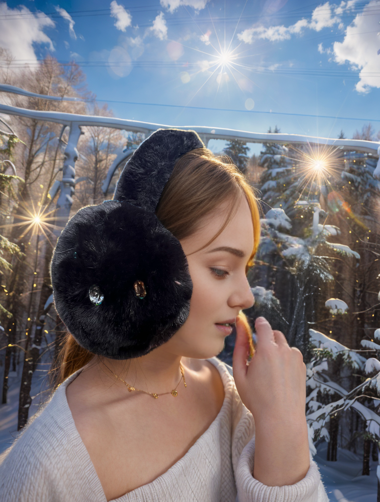 AE031 Foldable Earmuffs Black