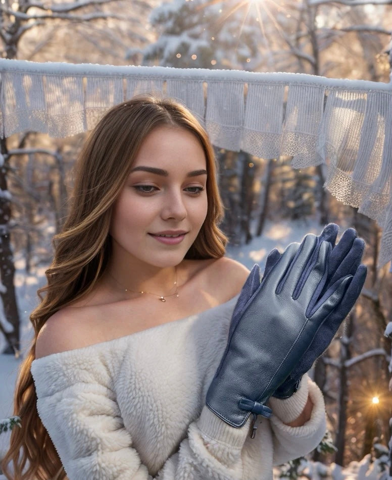 GW0014 Woman Soft Leather Touchscreen Gloves